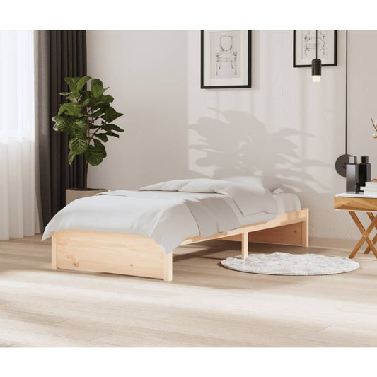 vidaXL Estructura de cama sin colchón madera maciza 90x200 cm