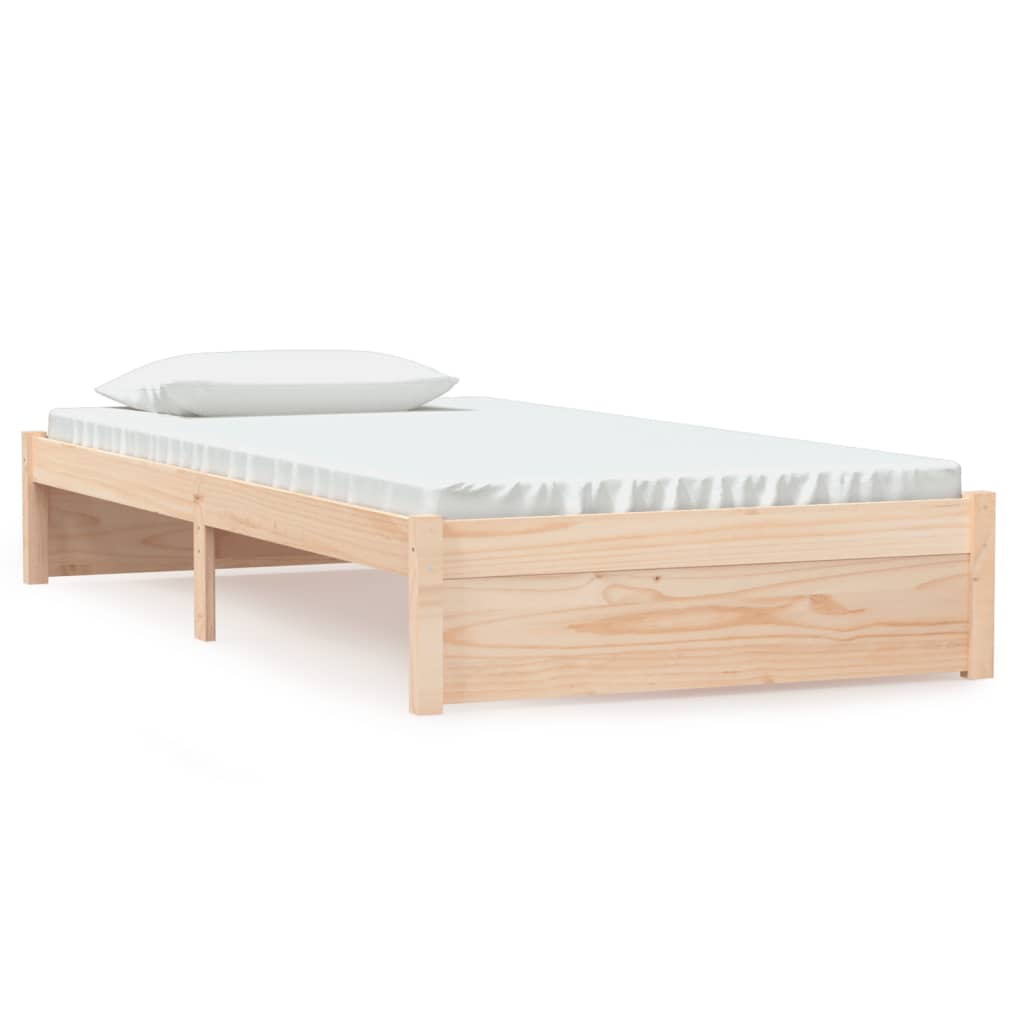 vidaXL Estructura de cama sin colchón madera maciza 100x200 cm