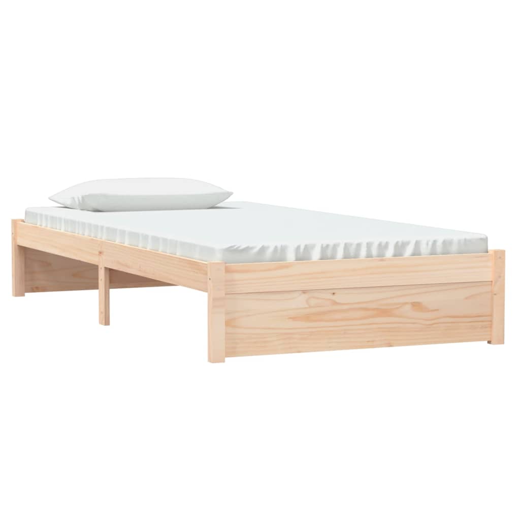 vidaXL Estructura de cama sin colchón madera maciza 100x200 cm