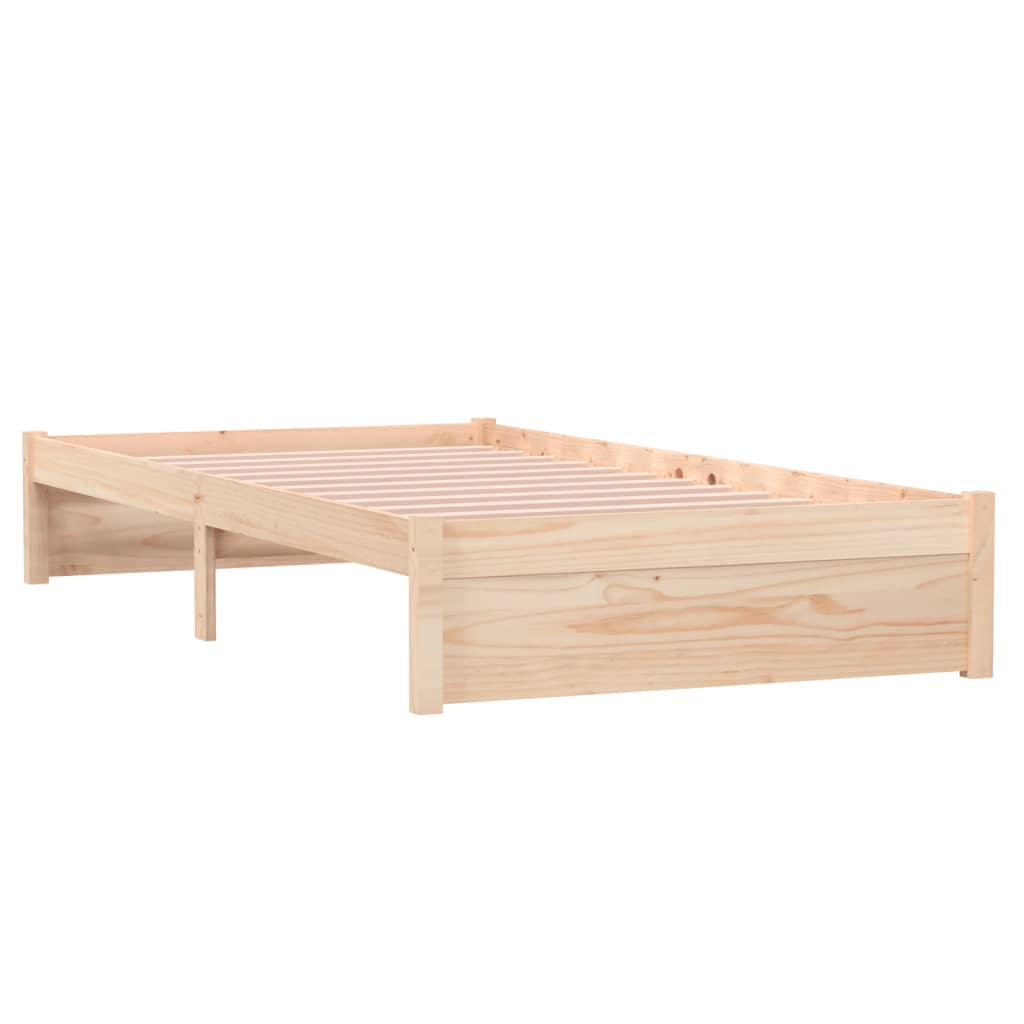 vidaXL Estructura de cama sin colchón madera maciza 100x200 cm