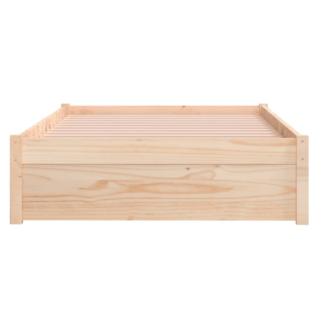 vidaXL Estructura de cama sin colchón madera maciza 100x200 cm