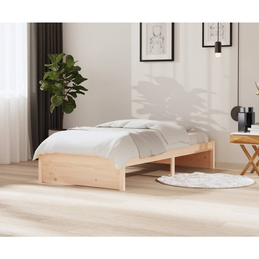 vidaXL Estructura de cama sin colchón madera maciza 100x200 cm