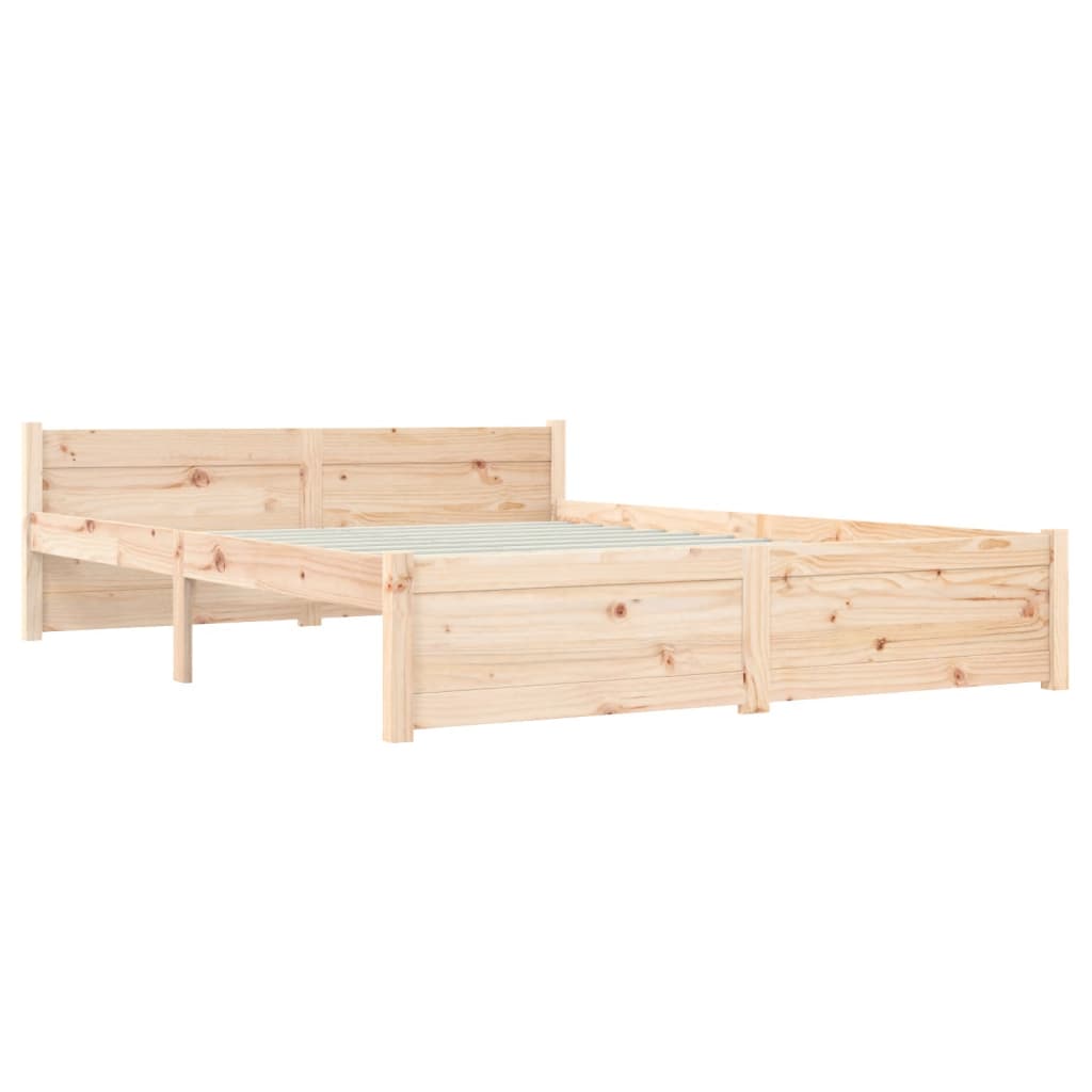 vidaXL Estructura de cama sin colchón madera maciza 140x190 cm