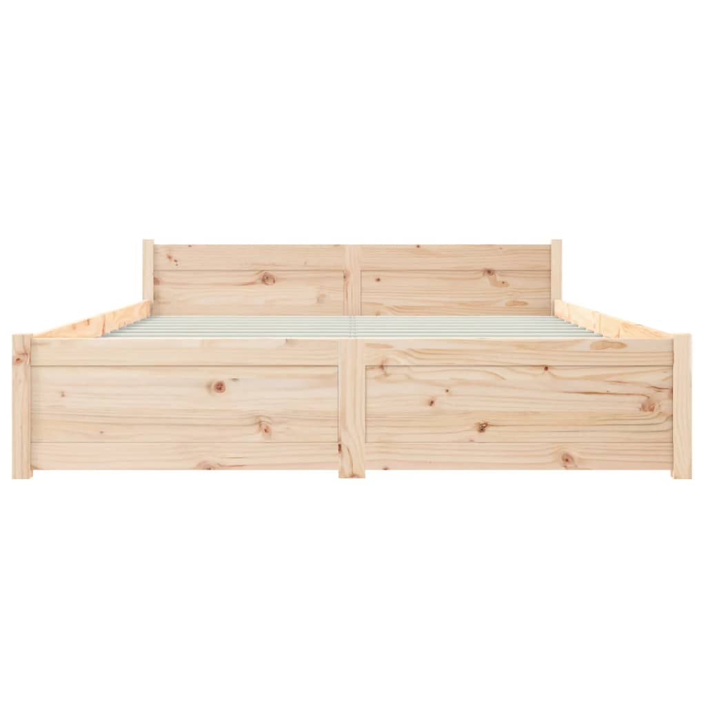 vidaXL Estructura de cama sin colchón madera maciza 140x190 cm