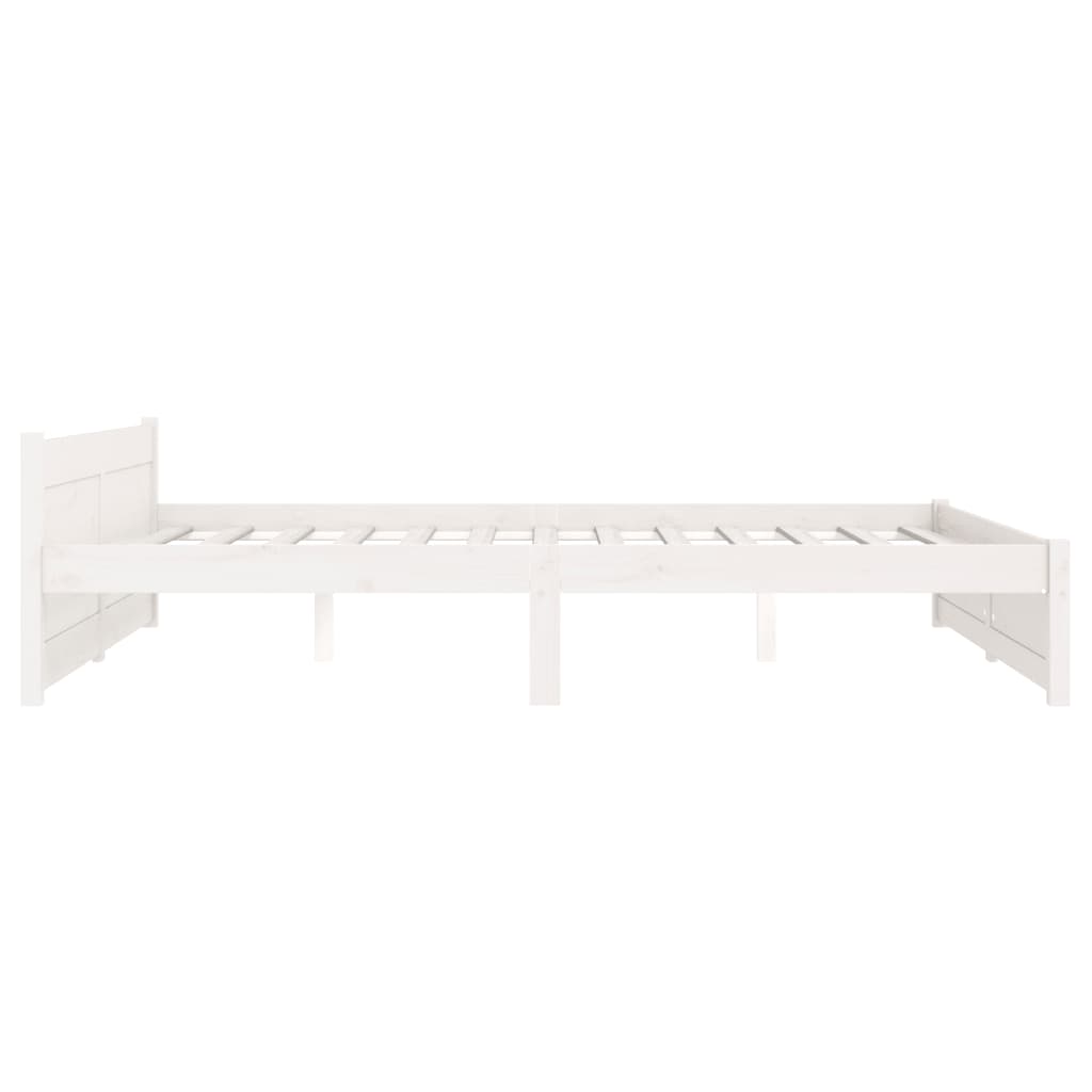 vidaXL Estructura de cama sin colchón madera maciza blanco 140x190 cm