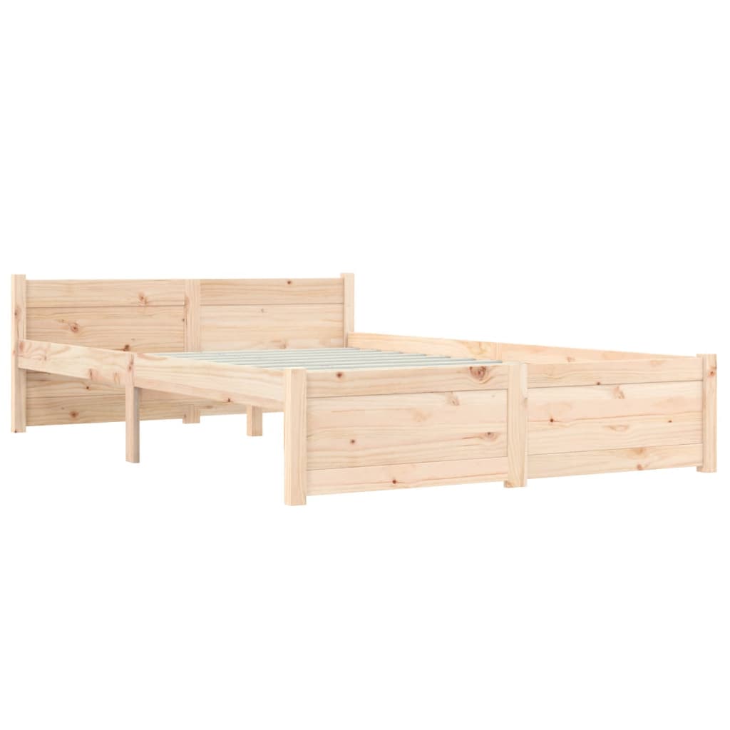 vidaXL Estructura de cama sin colchón madera maciza 120x200 cm