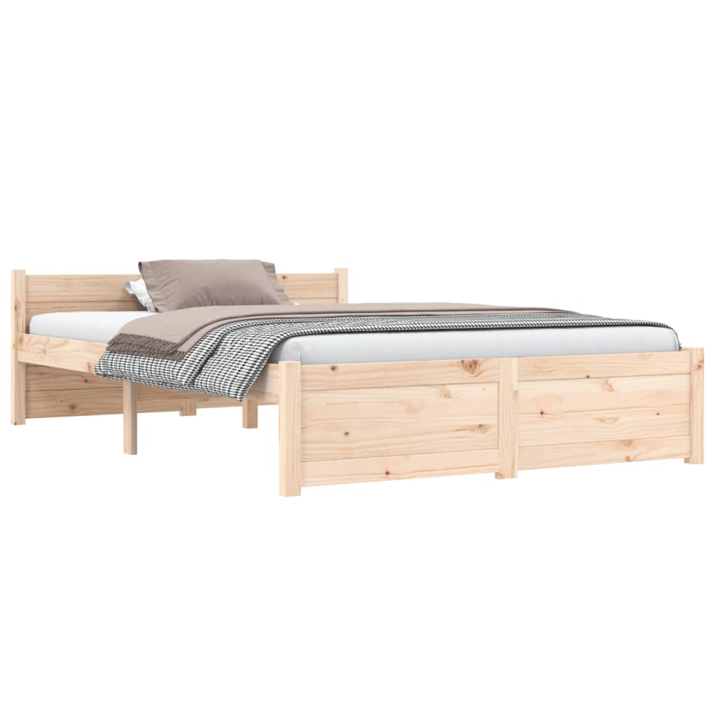 vidaXL Estructura de cama sin colchón madera maciza 120x200 cm