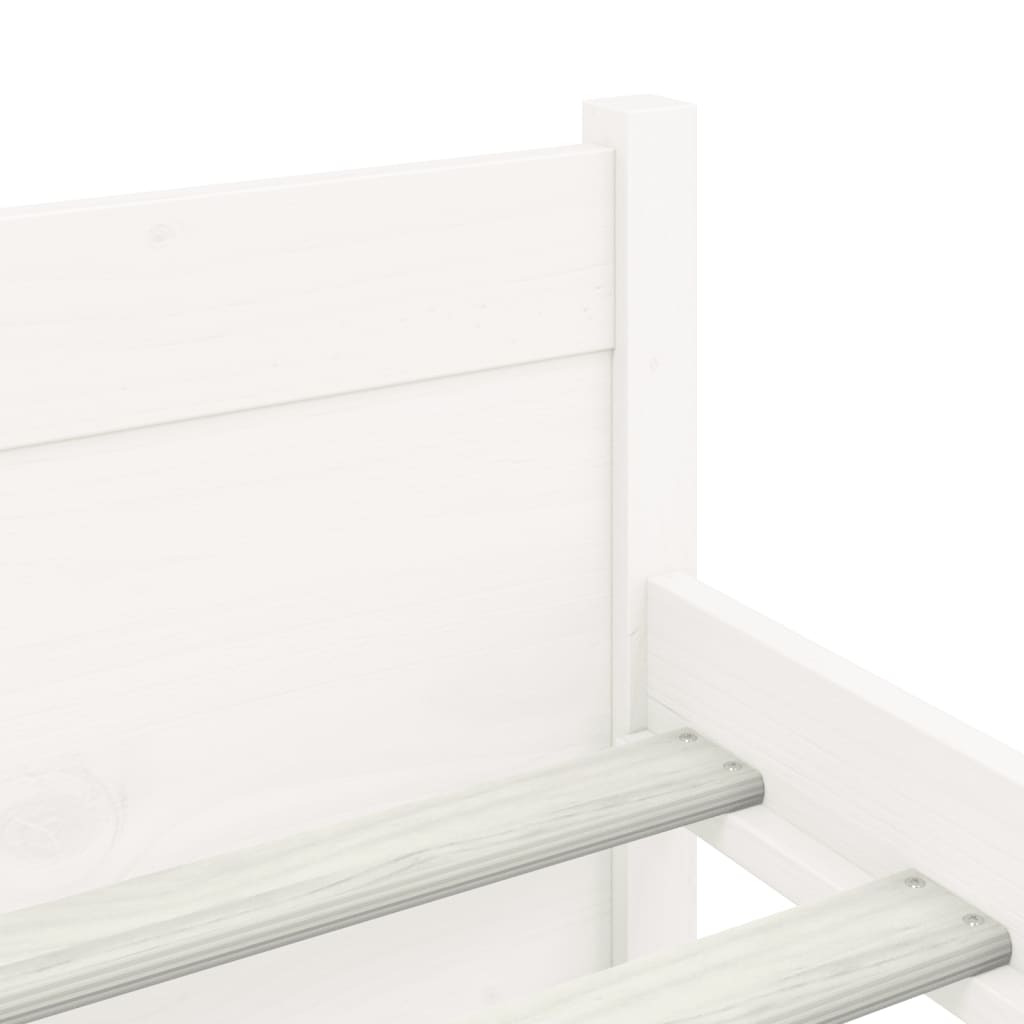 vidaXL Estructura de cama doble sin colchón madera blanco 150x200 cm