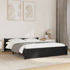 vidaXL Estructura de cama doble sin colchón madera negro 150x200 cm