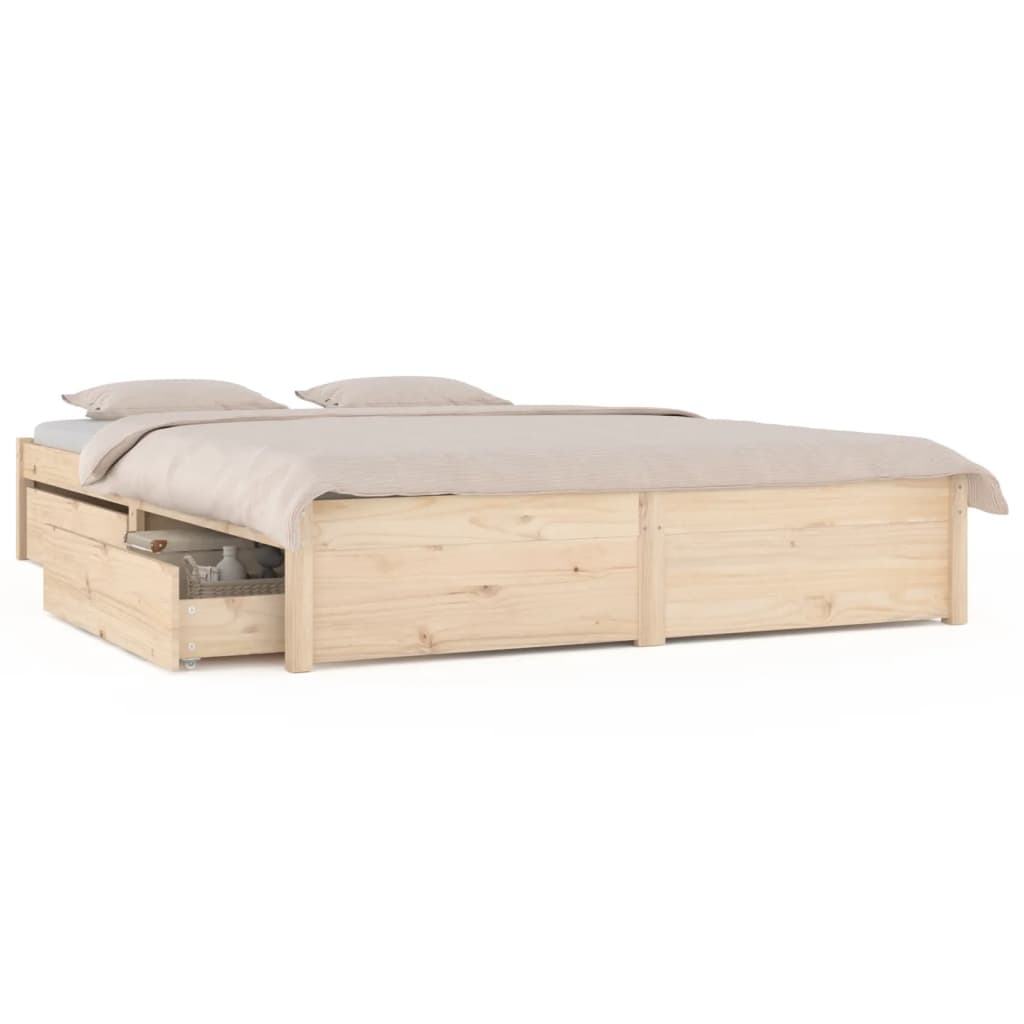 vidaXL Estructura de cama con cajones 140x190 cm