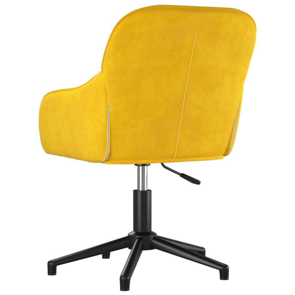 vidaXL Sillas de comedor giratorias 2 uds terciopelo amarillo