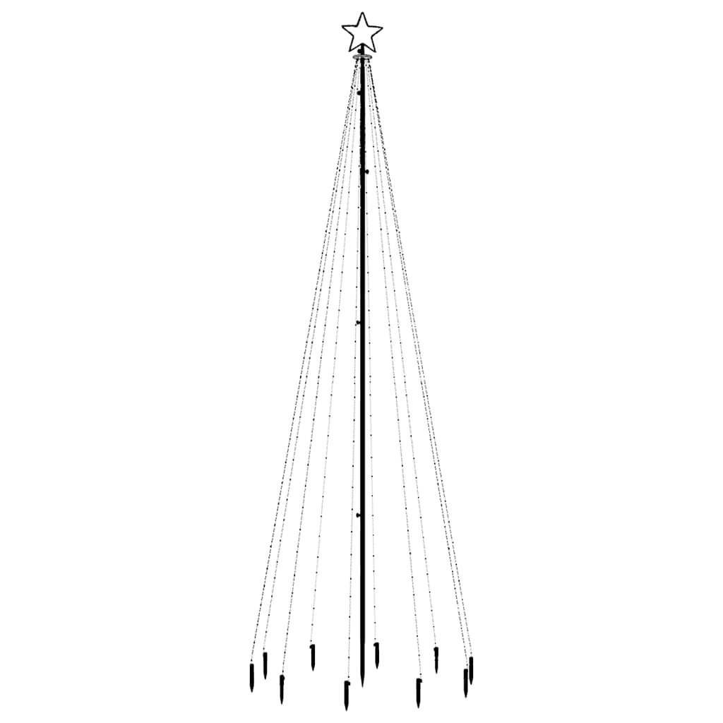 vidaXL Árbol de Navidad con pincho 310 LED blanco cálido 300 cm