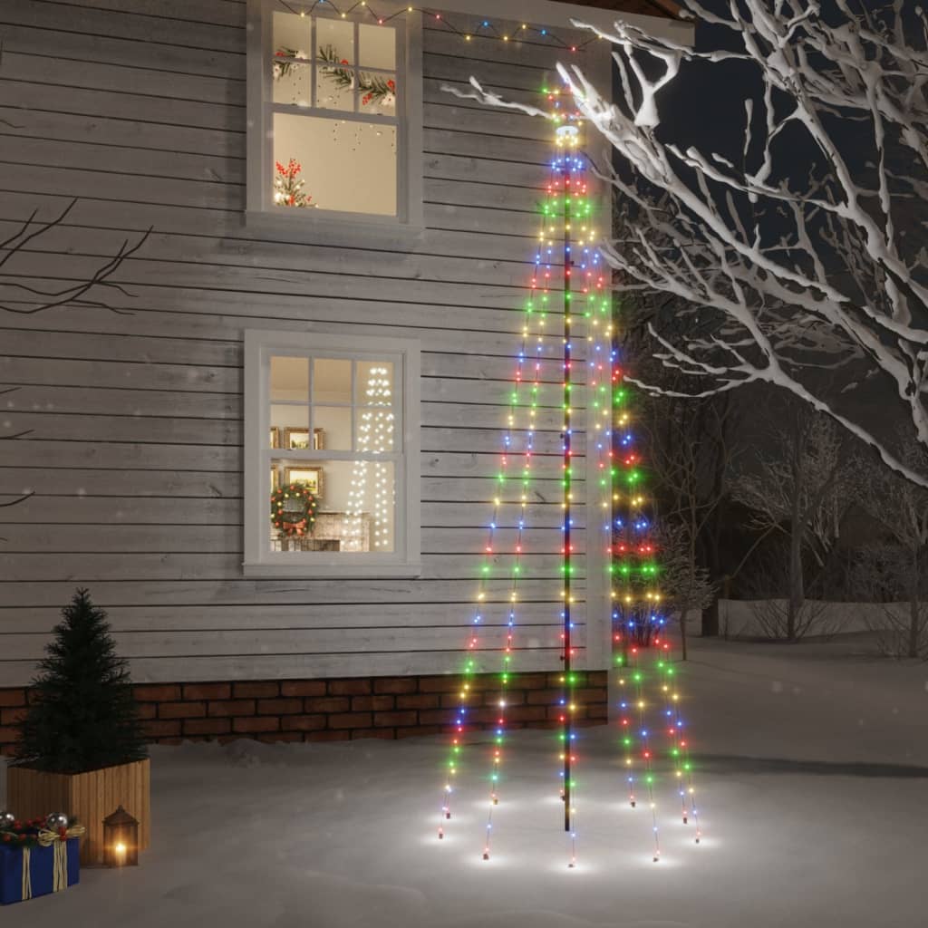 vidaXL Árbol de Navidad con pincho 310 LED de colores 300 cm