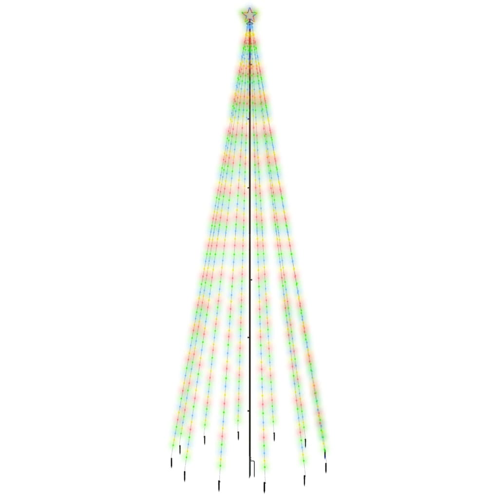 vidaXL Árbol de Navidad con pincho 732 LED de colores 500 cm