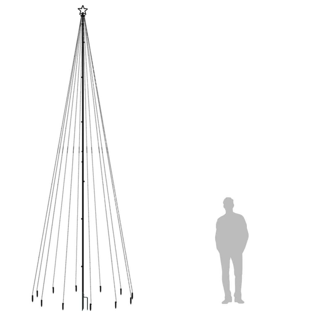 vidaXL Árbol de Navidad con pincho 732 LED de colores 500 cm