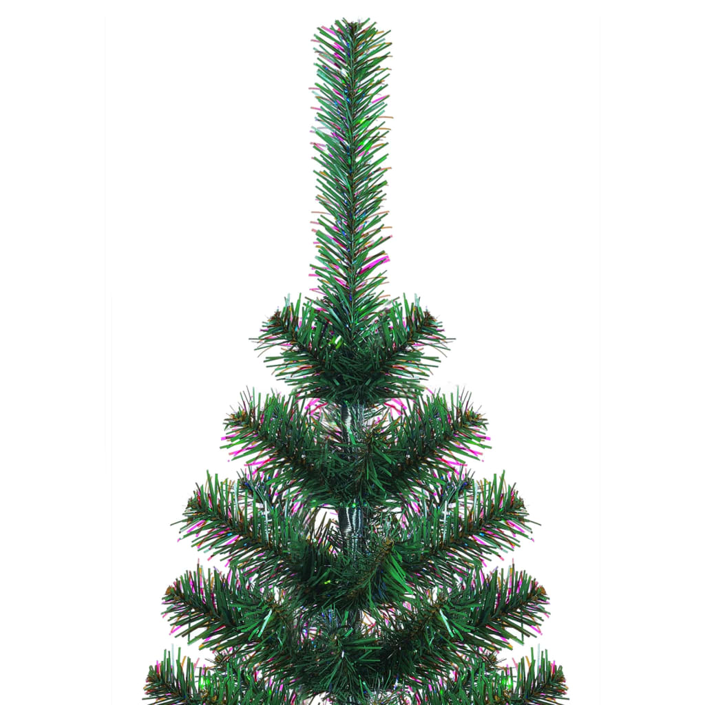 vidaXL Árbol de Navidad artificial puntas iridiscentes PVC verde 150cm