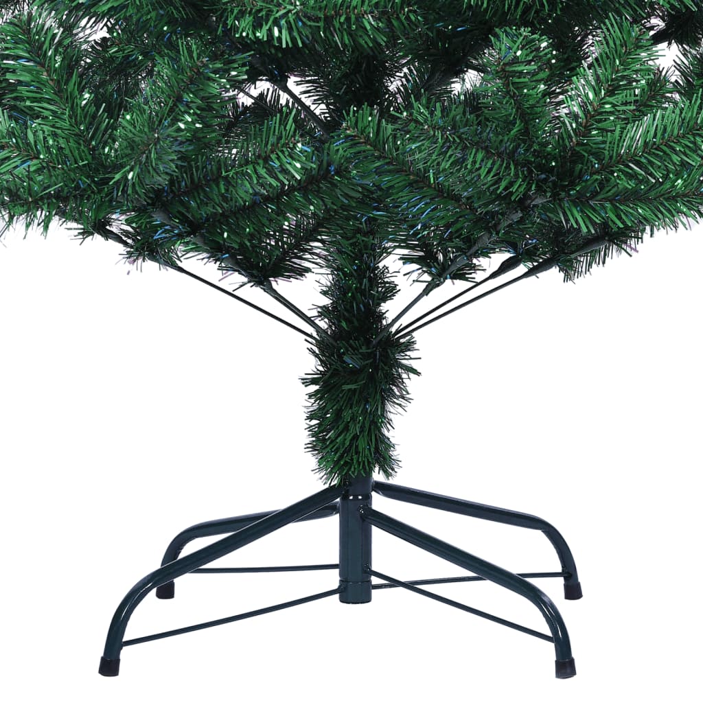 vidaXL Árbol de Navidad artificial puntas iridiscentes PVC verde 150cm