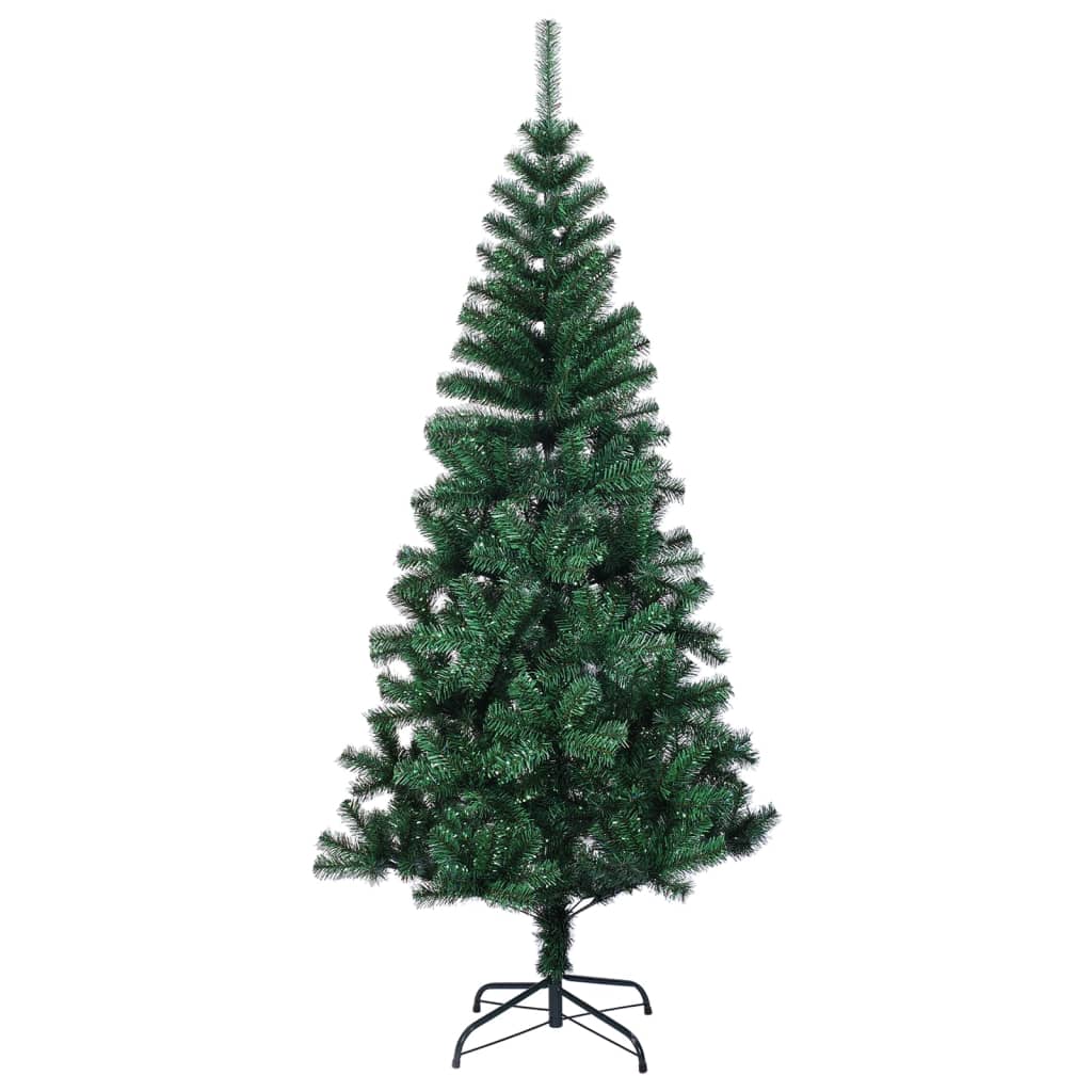 vidaXL Árbol de Navidad artificial puntas iridiscentes PVC verde 240cm