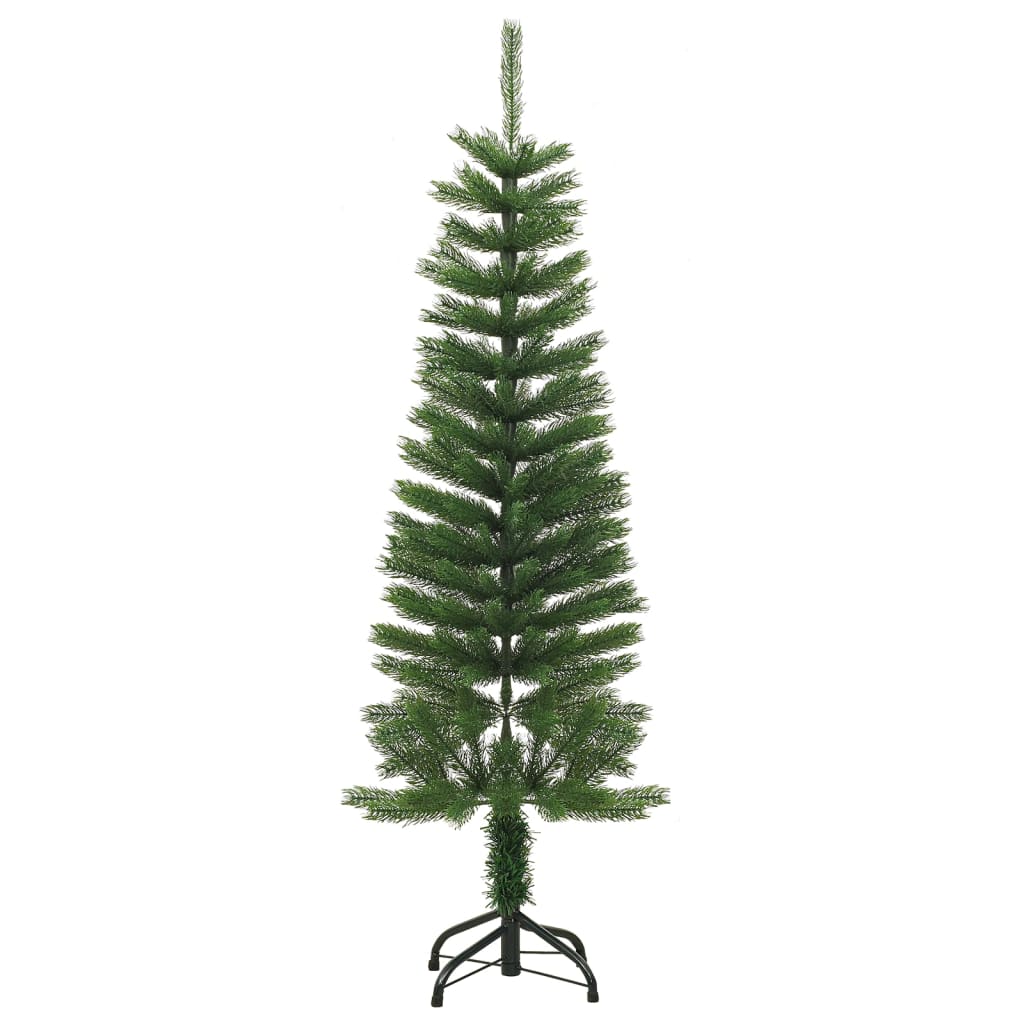 vidaXL Árbol de Navidad artificial estrecho con soporte PE 120 cm