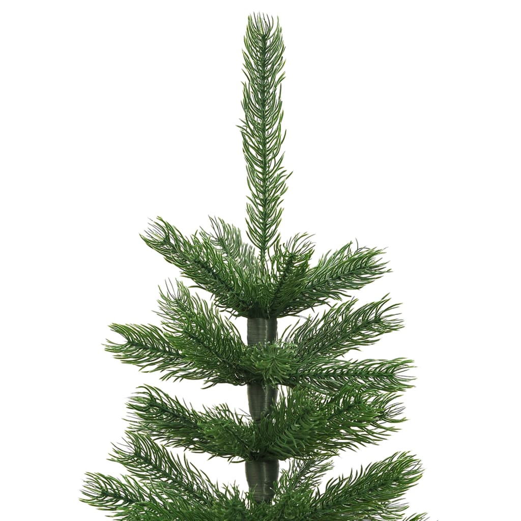 vidaXL Árbol de Navidad artificial estrecho con soporte PE 120 cm