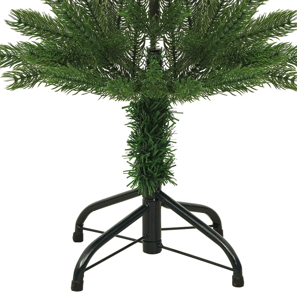 vidaXL Árbol de Navidad artificial estrecho con soporte PE 120 cm