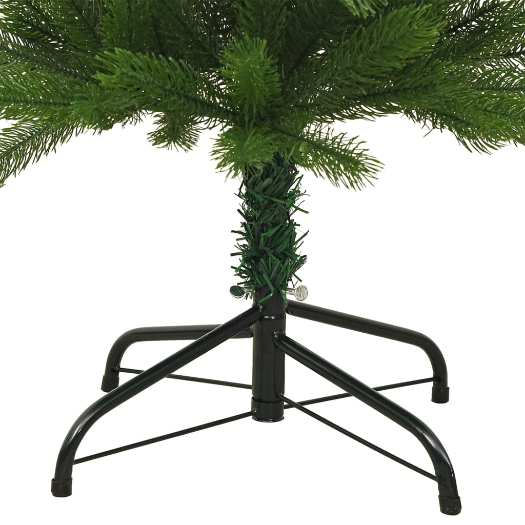 vidaXL Árbol de Navidad artificial estrecho con soporte PE 180 cm