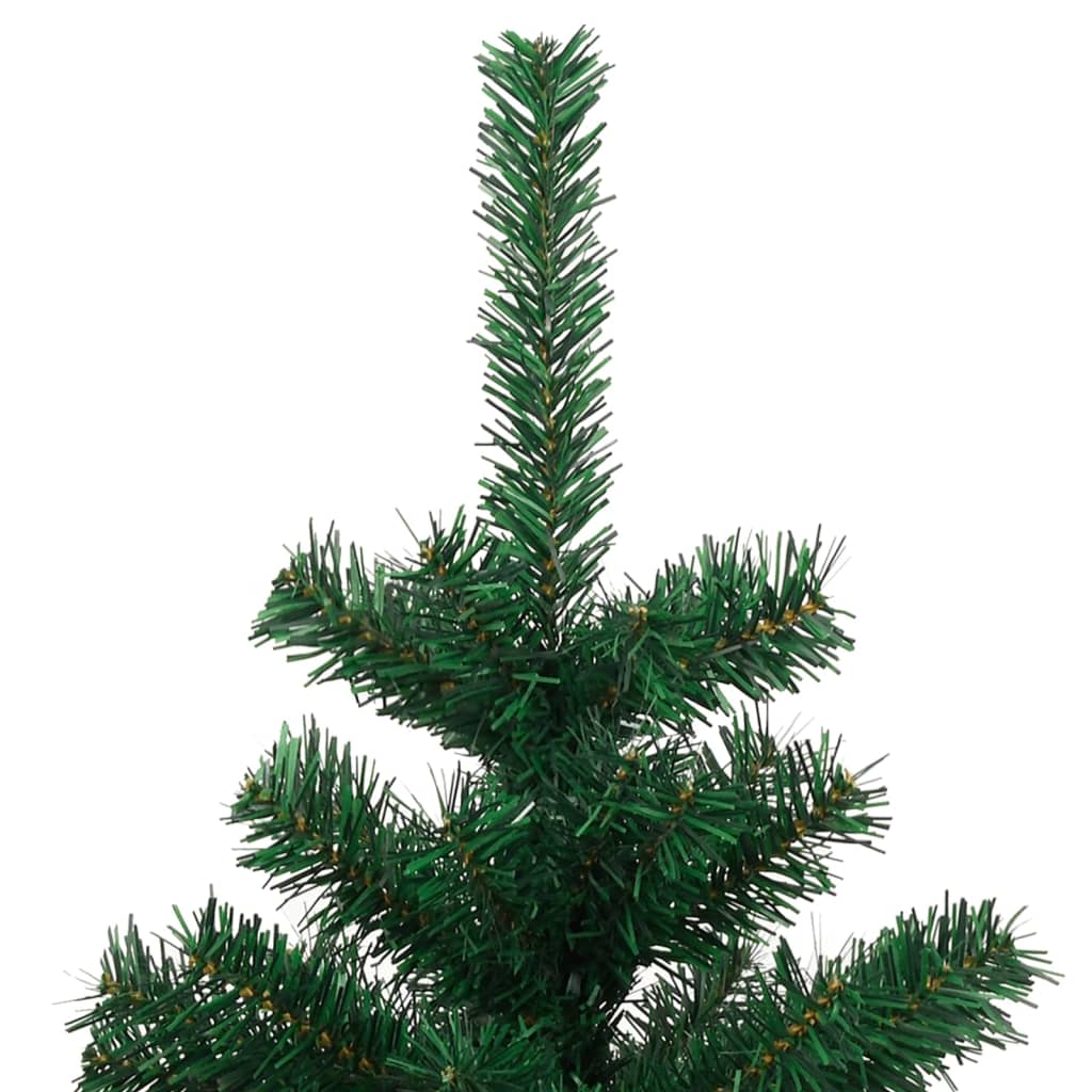 vidaXL Árbol de Navidad preiluminado con luces y macetero verde 120 cm