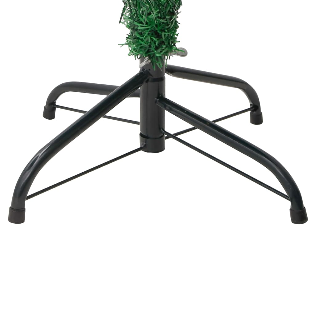 vidaXL Cactus de Navidad con soporte y LEDs verde 150 cm PVC