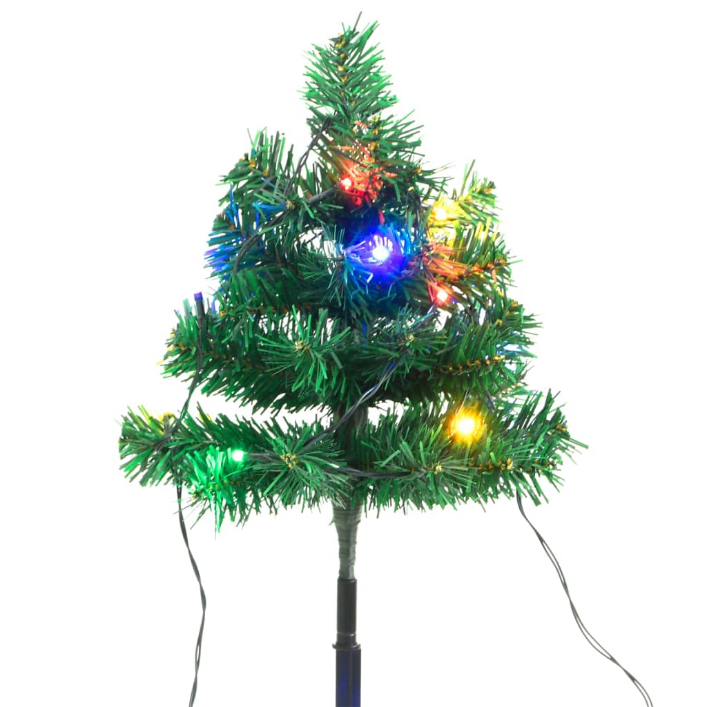 vidaXL Árboles de Navidad para caminos 6 uds PVC 45 LED multicolor