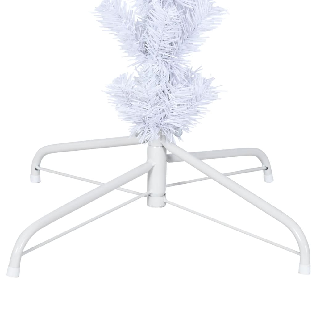 vidaXL Árbol de Navidad artificial al revés con soporte blanco 180 cm