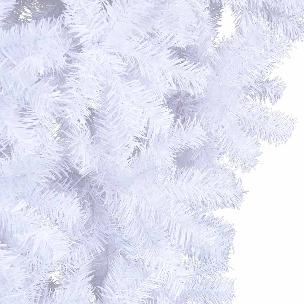 vidaXL Árbol de Navidad artificial al revés con soporte blanco 210 cm