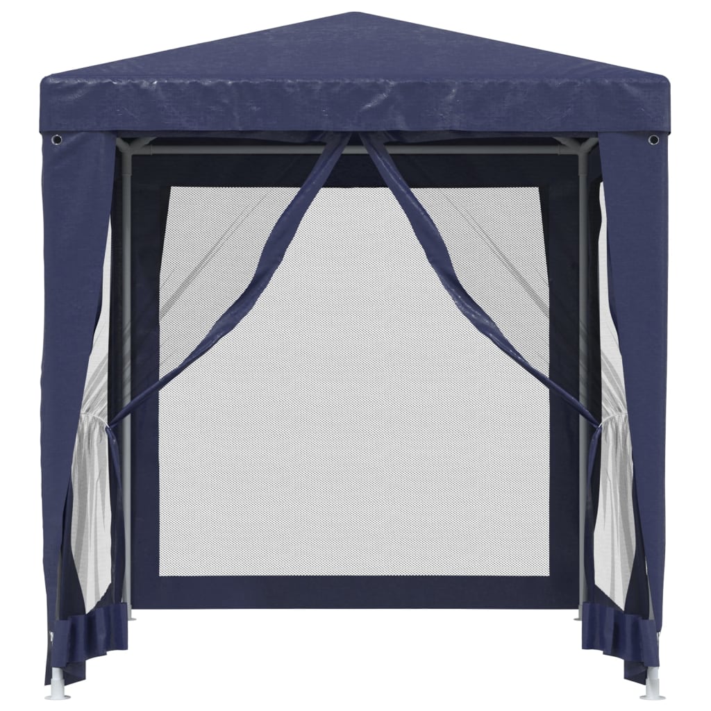 vidaXL Carpa para fiestas con 4 paredes de malla HDPE azul 2x2 m