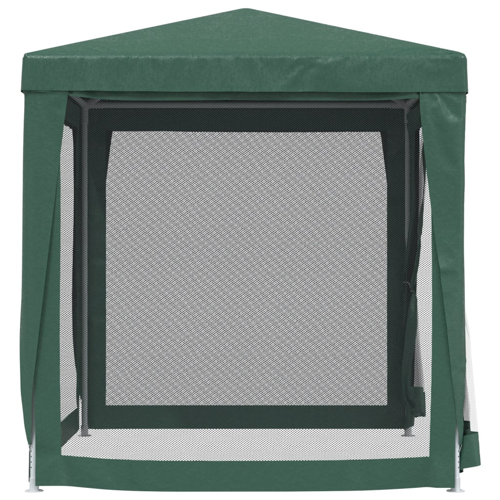 vidaXL Carpa para fiestas con 4 paredes de malla HDPE verde 2x2 m