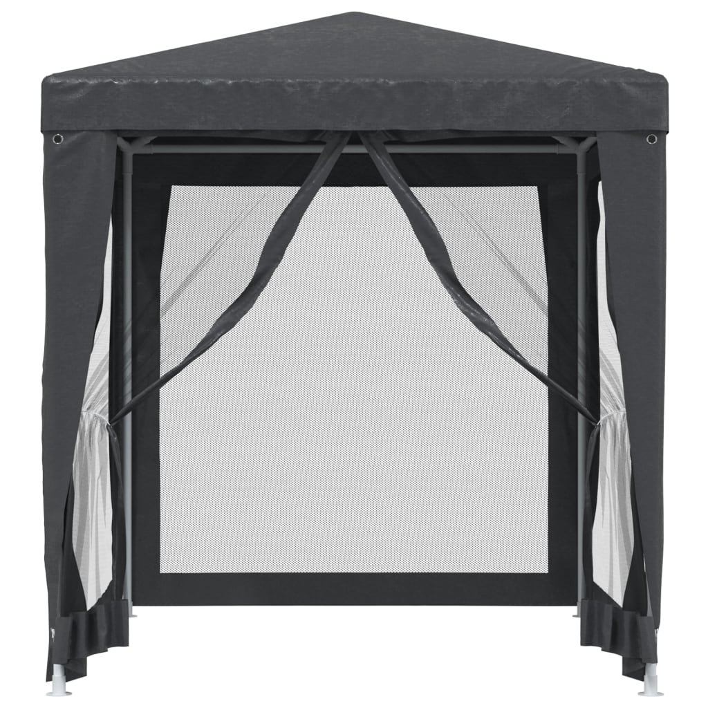 vidaXL Carpa para fiestas 4 paredes de malla HDPE gris antracita 2x2 m