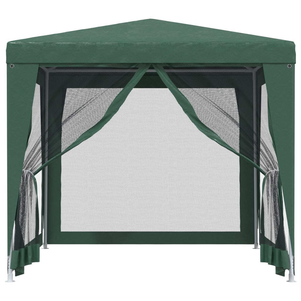 vidaXL Carpa para fiestas con 4 paredes de malla HDPE verde 2,5x2,5 m