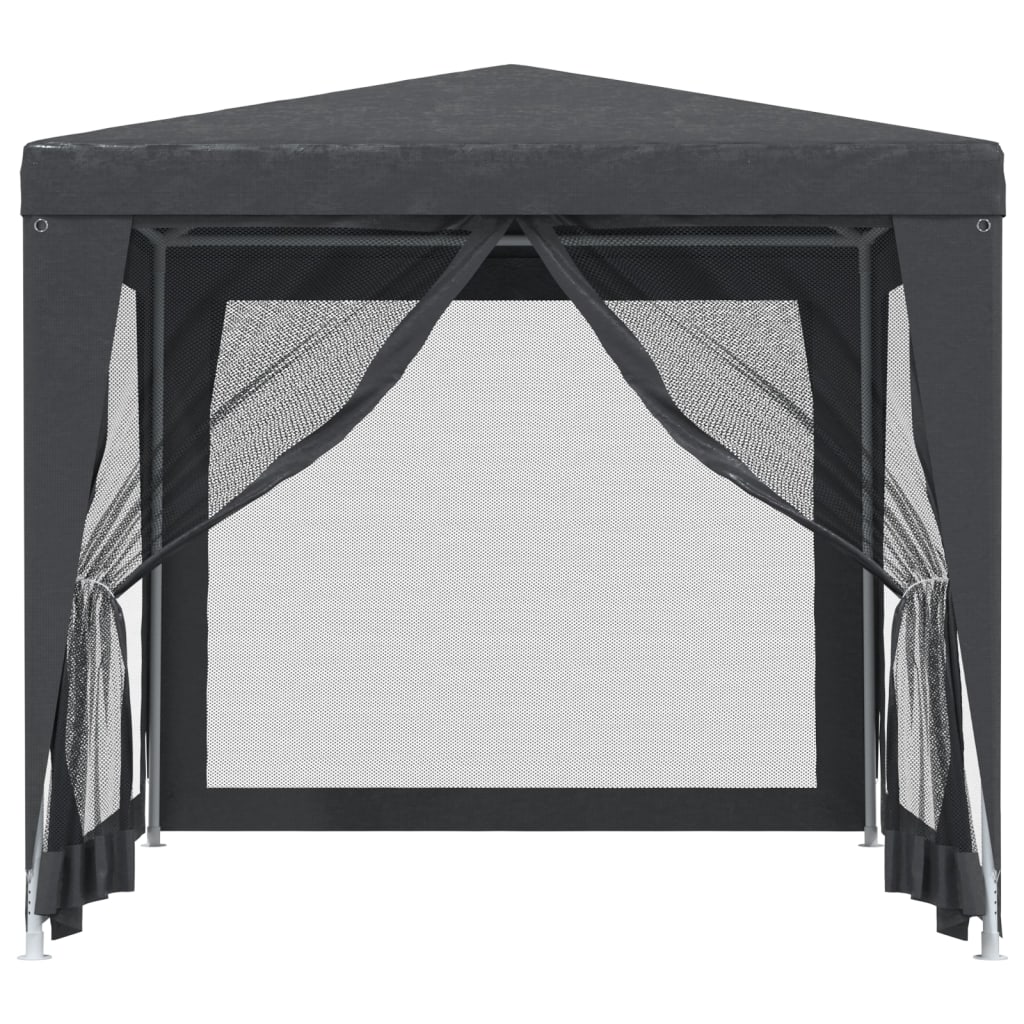 vidaXL Carpa para fiestas 4 paredes malla HDPE gris antracita 2,5x2,5m