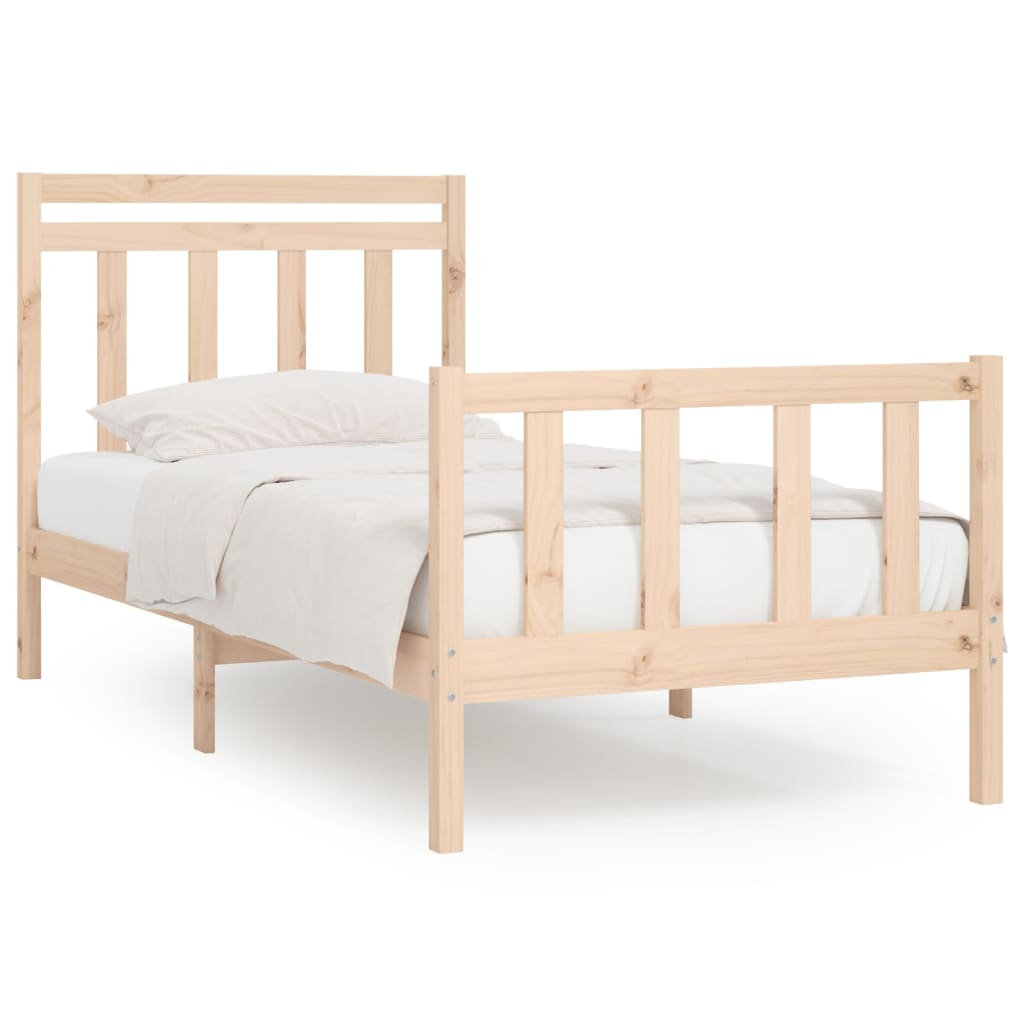 vidaXL Estructura de cama sin colchón madera maciza de pino 100x200 cm