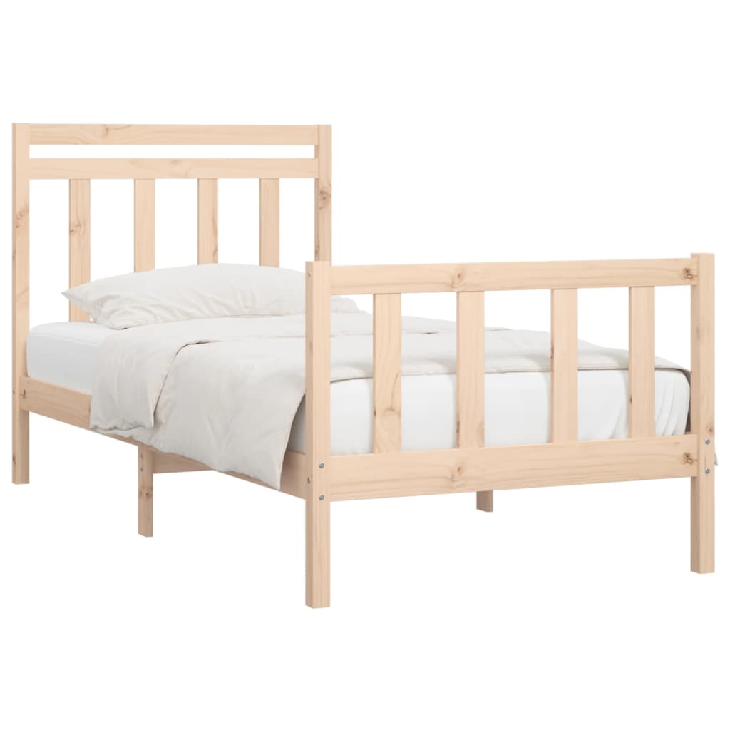 vidaXL Estructura de cama sin colchón madera maciza de pino 100x200 cm