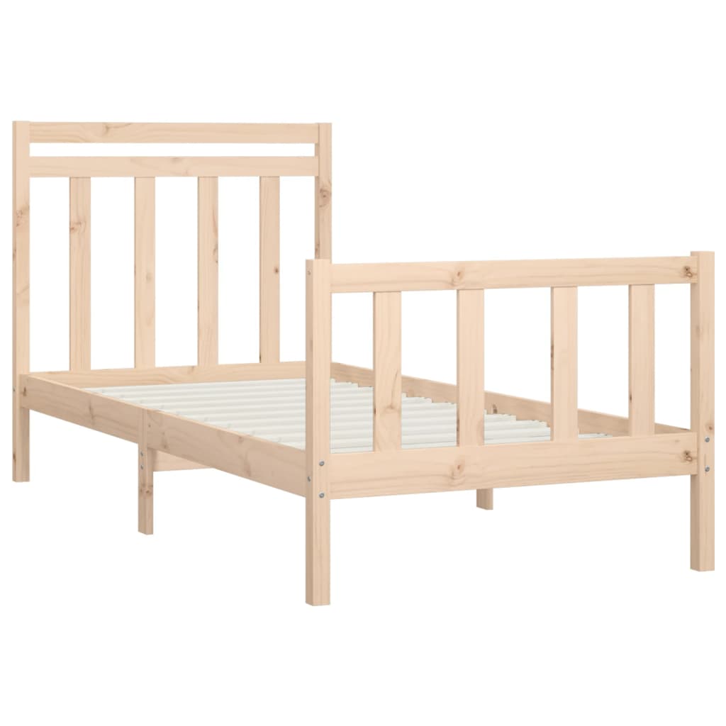 vidaXL Estructura de cama sin colchón madera maciza de pino 100x200 cm