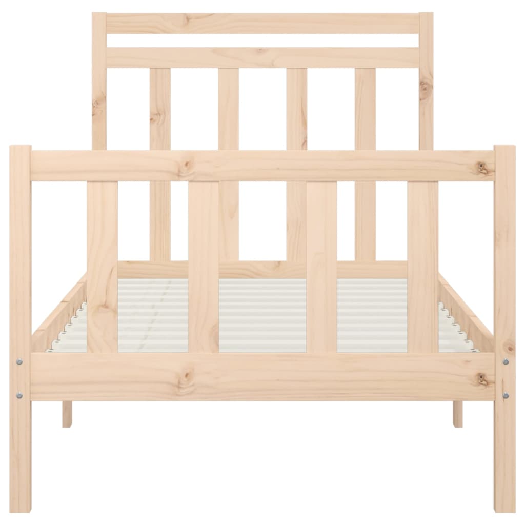 vidaXL Estructura de cama sin colchón madera maciza de pino 100x200 cm