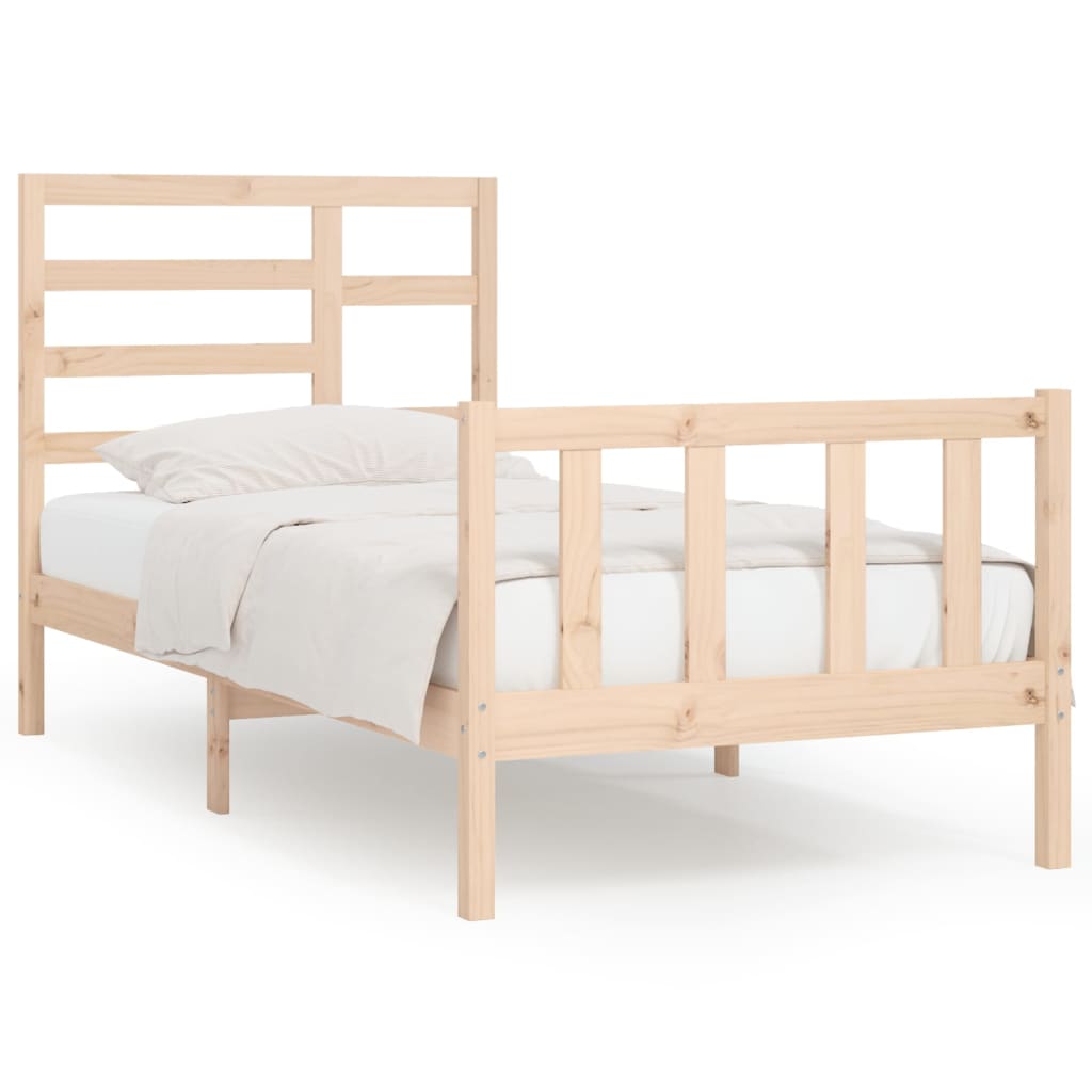 vidaXL Estructura de cama sin colchón madera maciza de pino 100x200 cm