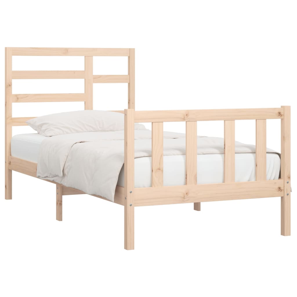 vidaXL Estructura de cama sin colchón madera maciza de pino 100x200 cm