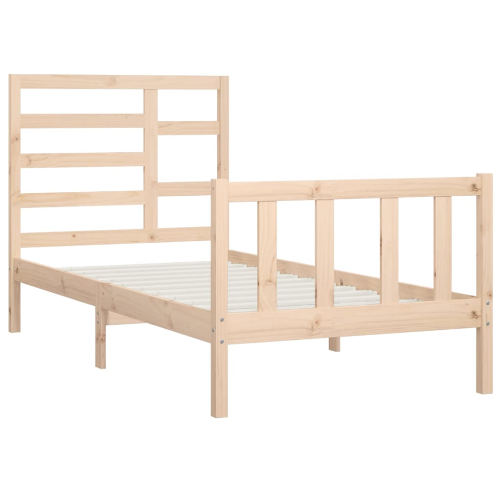 vidaXL Estructura de cama sin colchón madera maciza de pino 100x200 cm