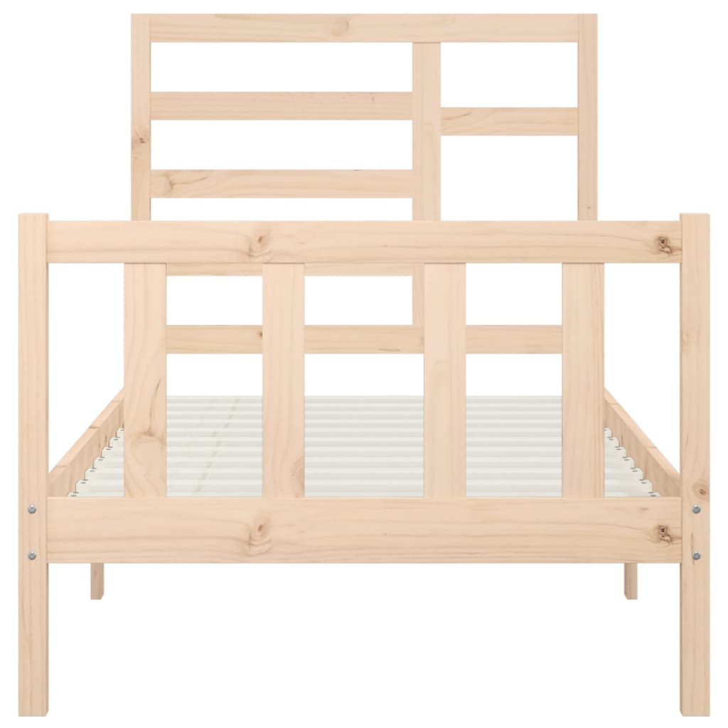 vidaXL Estructura de cama sin colchón madera maciza de pino 100x200 cm