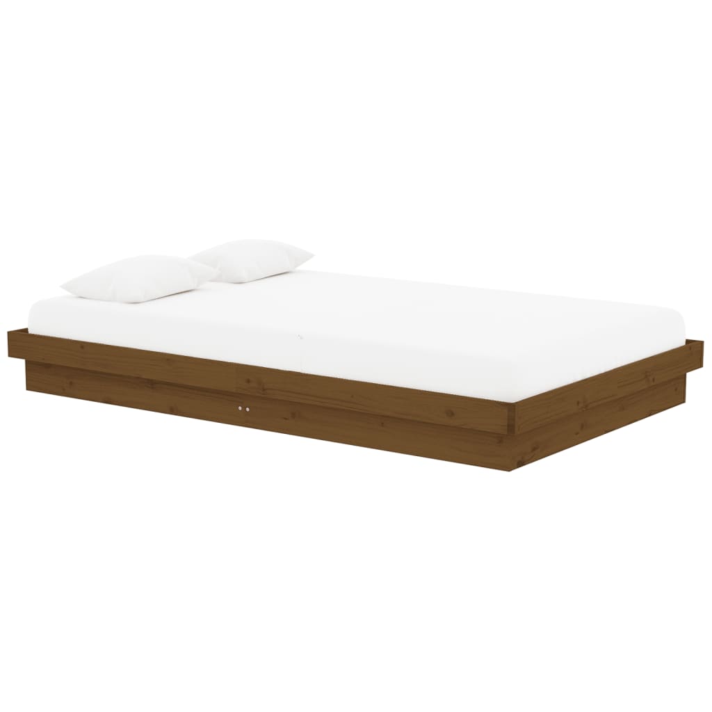 vidaXL Estructura de cama madera maciza marrón miel 120x200 cm