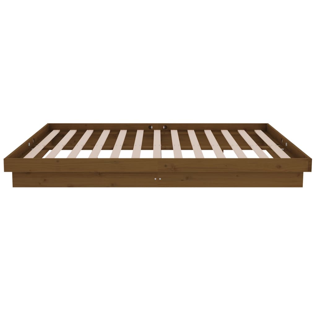 vidaXL Estructura de cama madera maciza marrón miel 120x200 cm