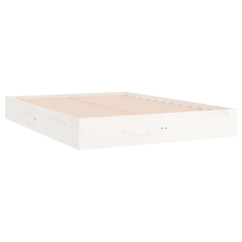 vidaXL Estructura de cama sin colchón madera maciza blanco 140x200 cm