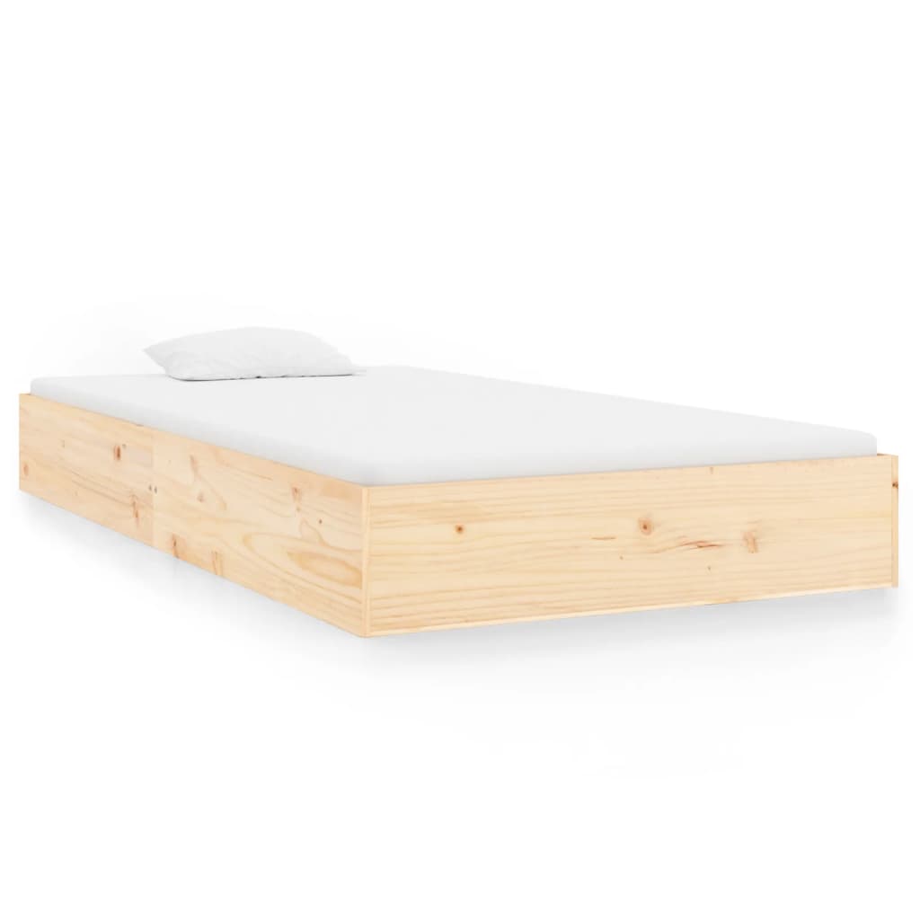 vidaXL Estructura de cama sin colchón madera maciza 100x200 cm