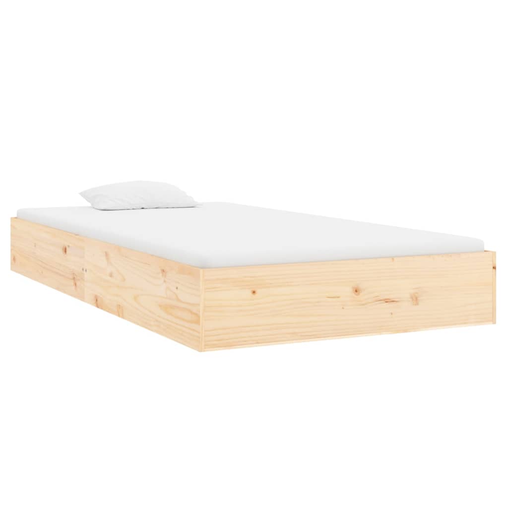 vidaXL Estructura de cama sin colchón madera maciza 100x200 cm