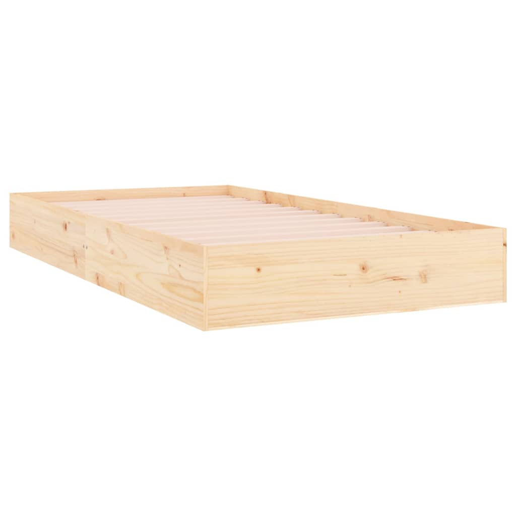 vidaXL Estructura de cama sin colchón madera maciza 100x200 cm